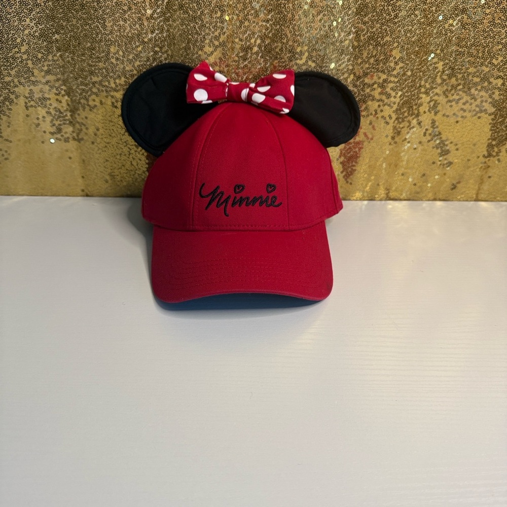 Red Minnie Mouse Cap with Ears and Bow - Picture 8 of 8